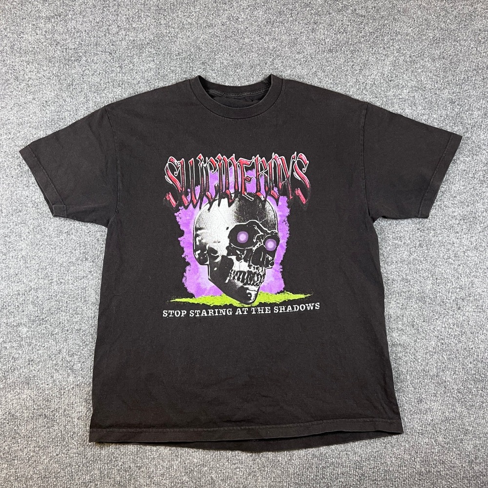 Suicideboys T Shirt Mens L Black Stop Staring At The Shadows Skull G59 Hip Hop